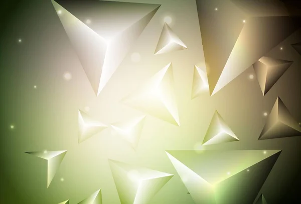 Dark Green Yellow Vector Background Triangles Triangles Abstract Background Colorful — стоковий вектор