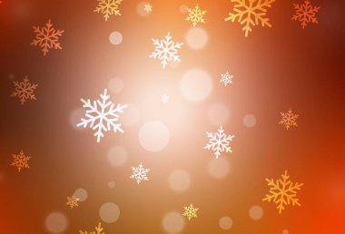 Açık kırmızı vektör deseni Noel tarzında. Noel sembolleri ve tabelaları ile renkli çizimler. Reklamlar, posterler, kitap afişleri için desen.