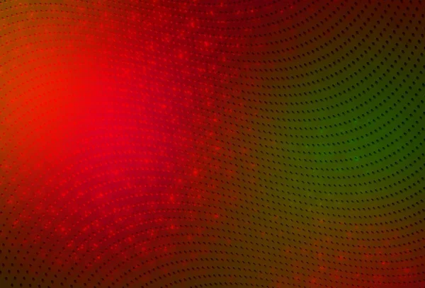 深绿色 红色矢量闪烁着抽象的图解与模糊的雨滴 带彩色渐变的抽象背景上模糊的气泡 商业广告的智能设计 — 图库矢量图片