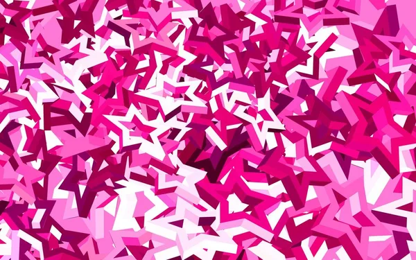 Light Pink Vector Template Sky Stars Stars Blurred Abstract Background — Vetor de Stock