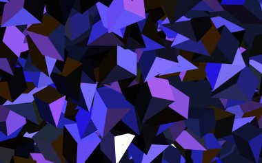 Koyu pembe, kristalli yeşil vektör şablonu, üçgenler. Soyut üçgenli dekoratif tasarım. Broşürler, broşürler için desen