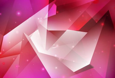 Çokgen biçimli açık kırmızı vektör deseni. Üçgenli soyut gradyan çizimi. Web siteniz için basit tasarım.