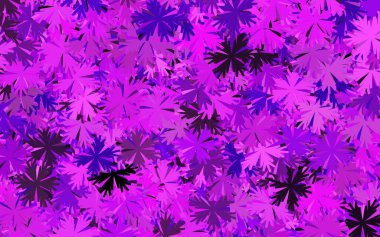 Çiçekli koyu mor vektör karalama deseni. Çiçeklerle bulanık şekilli yaratıcı çizimler. Duvar kağıdı tasarımınız için yeni bir doku.