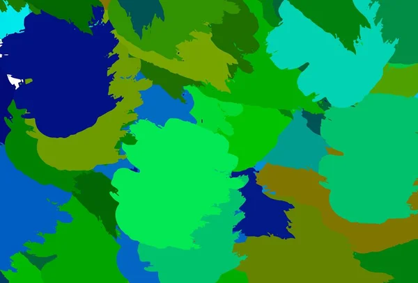 Lichtblauwe Groene Vectorsjabloon Met Chaotische Vormen Eenvoudige Kleurrijke Illustratie Met — Stockvector