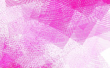 Açık Pembe, eğri çizgileri olan sarı vektör arkaplan. Eğilimli soyut bir çizim. İşiniz için en iyi tasarım.