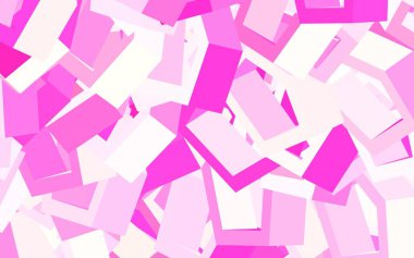 Açık pembe, altıgen şekilli sarı vektör düzeni. Renkli altıgenli bulanık arkaplan. Reklamlar, broşürler için desen.