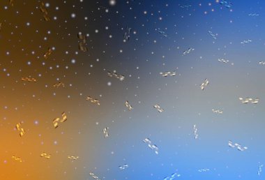 Açık mavi, Xmas tarzında sarı vektör arkaplanı. Noel tarzında renkli bir tasarım ve eğilim. Bir üniversite posteri için en iyi tasarım, afiş.