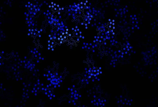 Σκούρο Μπλε Διάνυσμα Φόντο Δεδομένα Τεχνητής Νοημοσύνης Λαμπερή Απεικόνιση Σχήματα — Διανυσματικό Αρχείο