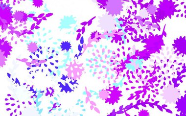 Açık mavi, çiçekli doğal yeşil vektör arkaplan. Çiçekli soyut çizimler. Web siteleri ve pankartlar için desenli desen.