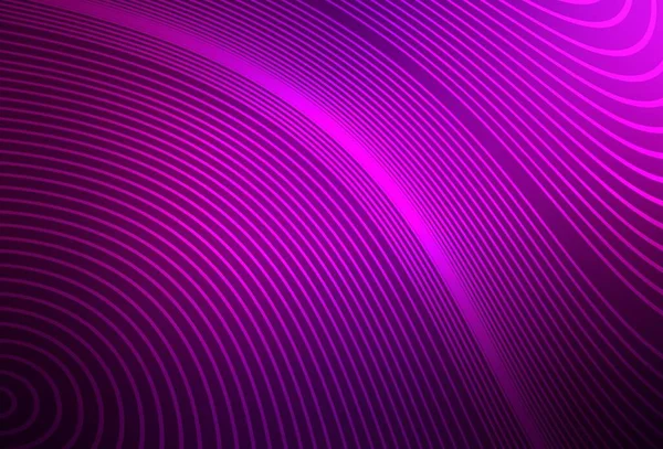 Dark Pink Vector Background Curved Lines Shining Colorful Illustration Simple — Stockvektor