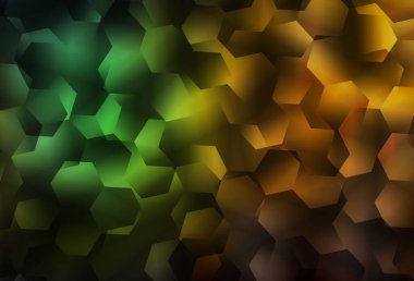 Koyu yeşil, sarı vektör düşük polimer arka plan. Üçgenli renkli soyut çizimler. Pankartın için tamamen yeni bir şablon.