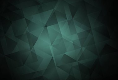 Koyu yeşil vektör düşük poli düzeni. Origami stilinde gradyan ile yaratıcı geometrik illüstrasyon. Marka kitabınız için yeni şablon.