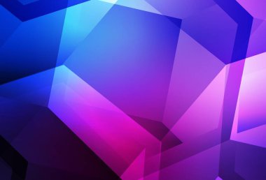 Koyu pembe, mavi arka plan ile altıgenler vektör. Renkli altıgenler ile arka plan bulanıklık. Marka kitap için yeni şablon.