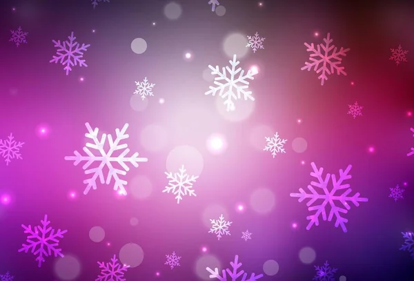 Dark Pink Vector Template Carnival Style Colorful Illustration Christmas Simbols — Wektor stockowy