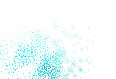 Açık pembe, yapraklı mavi vektör zarif şablon. Soyut şablondaki karalamalarla dekoratif illüstrasyon. Web ve broşürler için elle boyanmış tasarım.