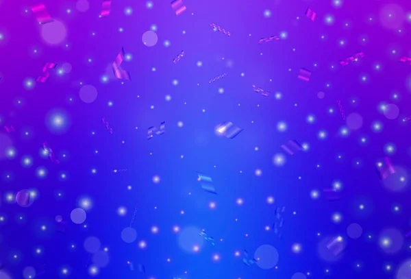 Ljusrosa Blå Vektor Layout Med Cirkelformer Glitter Abstrakt Illustration Med — Stock vektor