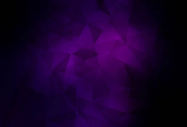 Dark Purple Vector Layout Lines Triangles Glitter Abstract Illustration Triangular — Stockvektor