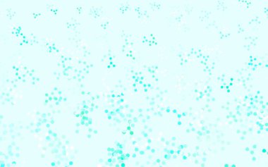 Yapay zeka formlarıyla açık yeşil vektör arka planı. Renkli yapay zeka yapısı, eğimli çizgiler ve noktalar. Bilim için desen, geleceksel tasarımlar..