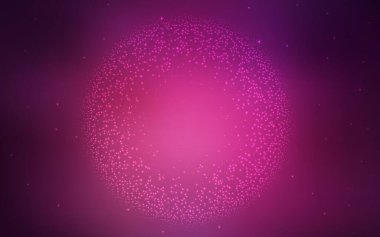 Uzay yıldız koyu pembe vektör şablonu. Gökyüzü yıldızlarla illüstrasyon soyut şablonunda parlayan. Desen astronomi Web siteleri için.