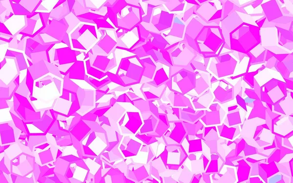 Diseño Vectorial Rosa Claro Con Formas Hexagonales Ilustración Hexágonos Colores — Vector de stock