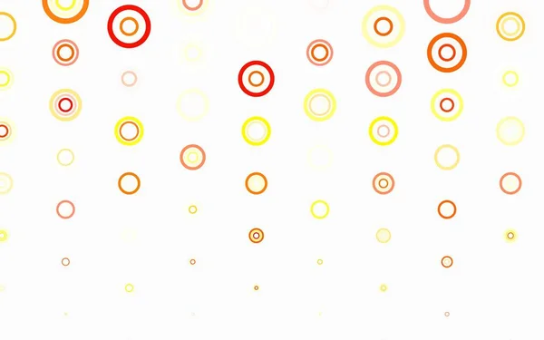 円の形をした明るい黄色のベクトルレイアウト カラフルな水滴と現代抽象的なイラスト 美しいウェブサイトのためのパターン — ストックベクタ