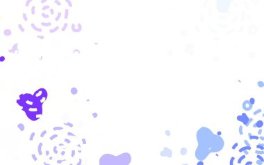 Açık mavi, rastgele şekilli sarı vektör deseni. Rastgele şekillerle soyut tarzda dekoratif tasarım. İşiniz için en iyi akıllı tasarım.