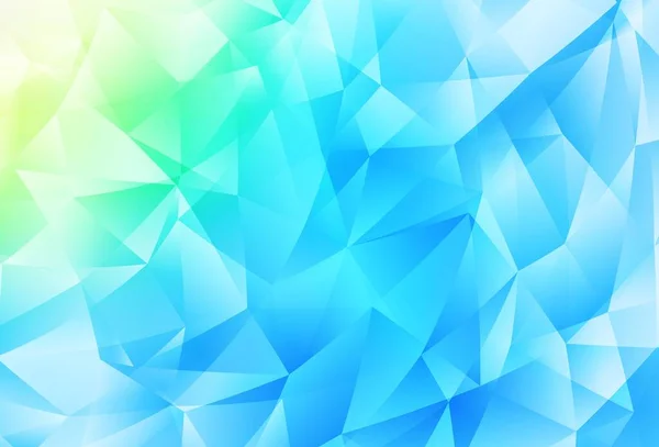 Светло Синий Зеленый Векторный Треугольник Фоне Многоугольная Абстрактная Иллюстрация Градиентом — стоковый вектор