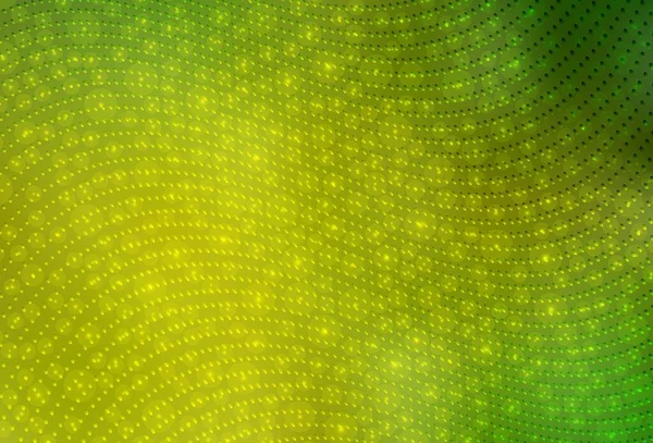 浅绿色 黄色矢量图解与一组闪亮的彩色抽象圈 用模糊的雨滴闪烁着抽象的图解 小册子 传单的基本内容 — 图库矢量图片