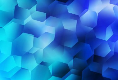 Hafif mavi vektör desen renkli altıgenler ile. Renkli altıgenler ile arka plan bulanıklık. Tasarım için Web sitesi posterler, afişler.