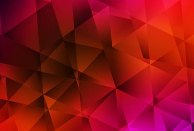 Açık pembe, kırmızı vektör düşük polimerli doku. Çokgen soyut çizim ve gradyan. Bir markanın arkaplanı için desen.