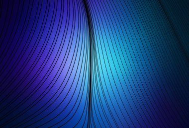 Koyu mavi çizgili vektör şablonu. Eğri şekilli yepyeni renkli bir tasvir. İş tasarımınız için şablon.