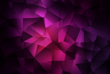 Koyu pembe vektör soyut mozaik zemin. Çokgen biçiminde, gradyan ile renkli çizimler. Web siteniz için çokgen tasarım.