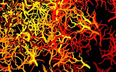 Koyu turuncu vektör çizim şekli, yapraklar, dallar. Yaprakları ve dalları olan modern soyut illüstrasyon. Web sitesi yöneticileri ve tasarımları için desen.