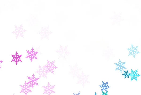 Светло Фиолетовый Розовый Векторный Фон Красивыми Снежинками Звездами Градиентная Красочная Лицензионные Стоковые Векторы