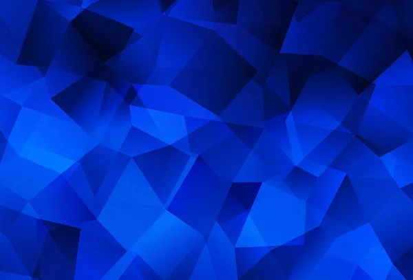 Dark Blue Vektorgradienten Dreiecke Textur Elegante Helle Polygonale Illustration Mit — Stockvektor