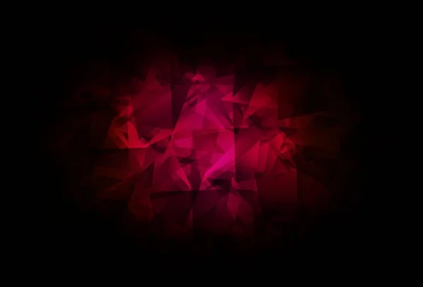 Sötét Rózsaszín Vektor Alacsony Poli Elrendezés Színes Absztrakt Illusztráció Háromszögekkel — Stock Vector