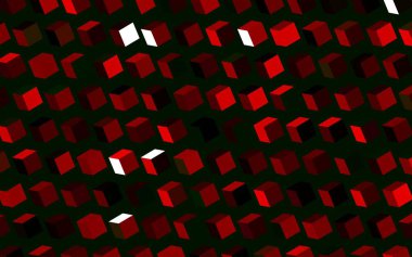 Koyu yeşil, dikdörtgenli kırmızı vektör arkaplan. Renkli dikdörtgenleri olan bir resim. Reklamlar için desen.