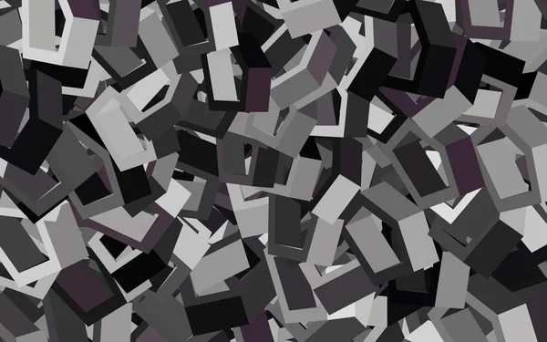 Dark Gray Vektorhintergrund Mit Einer Reihe Von Sechsecken Illustration Farbiger — Stockvektor