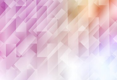 Açık pembe, kare şeklinde sarı vektör deseni. Renkli dikdörtgenlerle modern soyut çizimler. İniş sayfası için modern şablon.