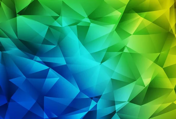Ljusblå Grön Vektor Polygon Abstrakt Layout Trekantigt Geometriskt Prov Med — Stock vektor