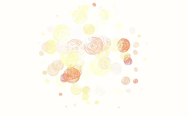 Light Orange Vektor Abstraktes Muster Mit Rosen Glitzernde Abstrakte Illustration — Stockvektor