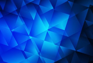 Koyu mavi vektör üçgen çizim. Çokgen şekilli bir örnek. Marka kitabınız için yeni şablon.