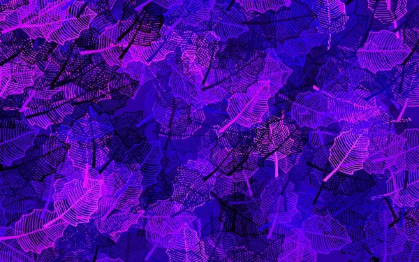 Patrón Abstracto Vectorial Púrpura Oscuro Con Hojas Diseño Decorativo Borroso — Vector de stock