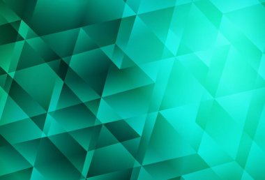 Açık yeşil vektör çokgen arka plan. Çokgen soyut çizim ve gradyan. Web siteniz için yeni bir doku.