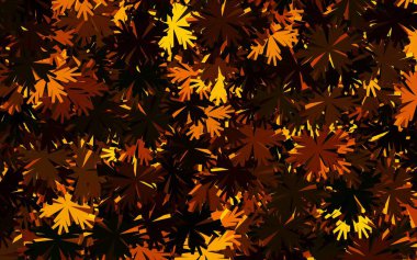 Koyu yeşil, sarı vektör karalama arkaplanı ve çiçekler. Beyaz arka planda çiçeklerin dekoratif tasarımı. Web sitesi yöneticileri ve tasarımları için desen.