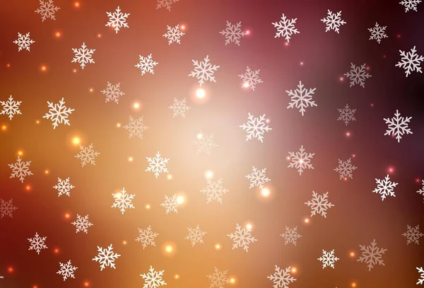 Donker Oranje Vector Patroon Kerststijl Een Kleurrijk Ontwerp Kerststijl Met — Stockvector