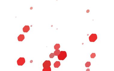 Renkli küreli açık turuncu vektör deseni. Beyaz arkaplanda yarım ton biçiminde tekrarlanan dairelerin geometrik örneği.