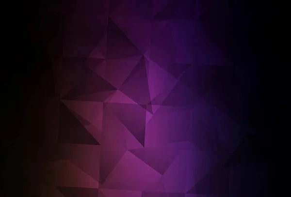 Viola Scuro Vettore Rosa Brillante Sfondo Triangolare Illustrazione Colori Completamente — Vettoriale Stock