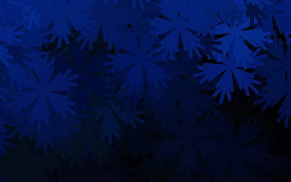 Fondo Natural Vector Azul Oscuro Con Flores Ilustración Abstracta Brillante — Vector de stock