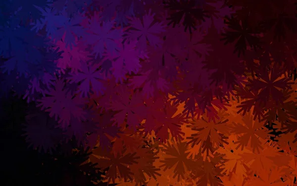 Темно Рожева Жовта Векторна Каракулева Текстура Квітами Барвисті Ілюстрації Каракулі — стоковий вектор